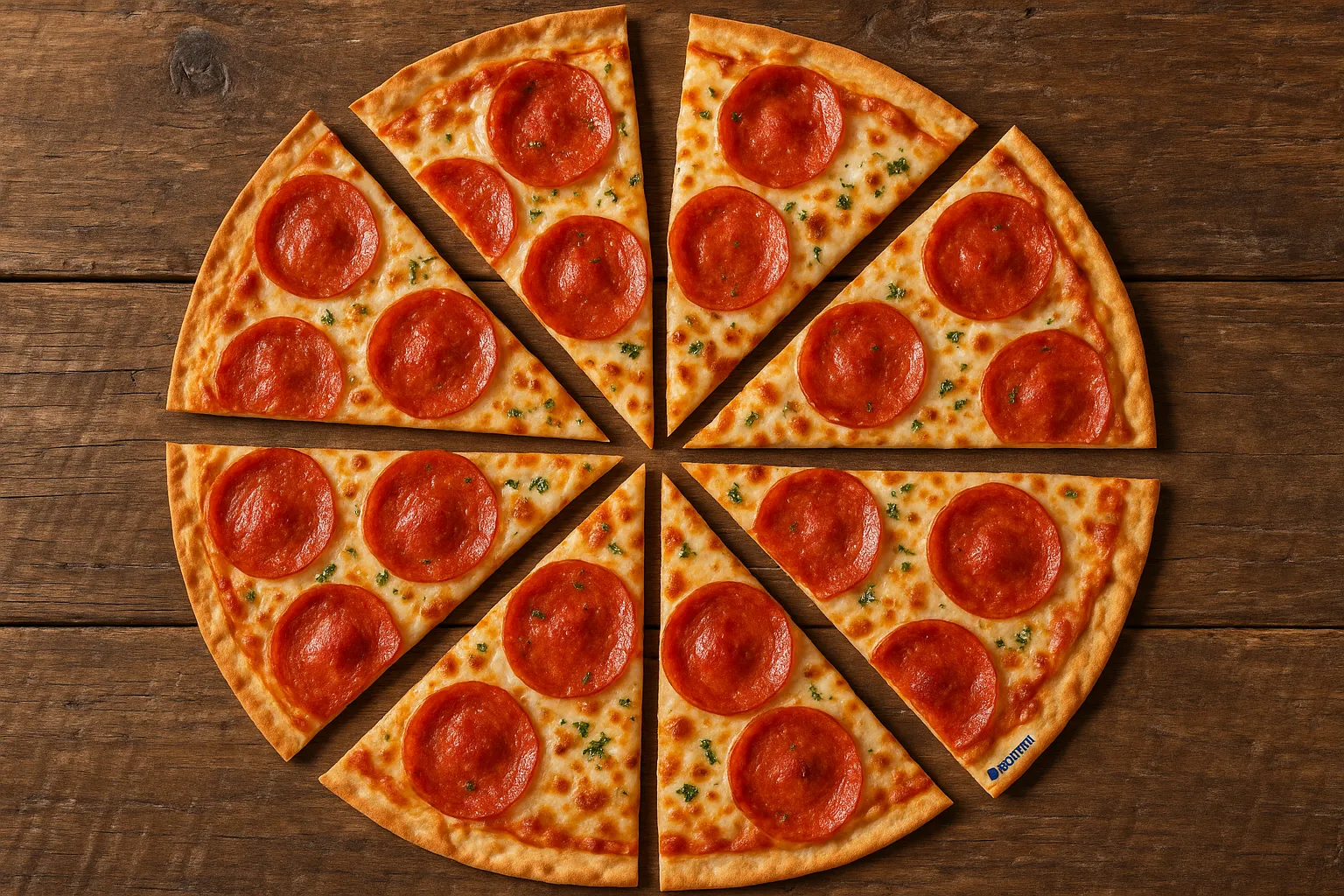 Domino's Pizza signature dishes Hand Tossed Pepperoni Pizza (290 kcal per slice)
Stuffed Cheesy Bread (150 kcal per piece)
Specialty Chicken (170 kcal per 4 pieces)